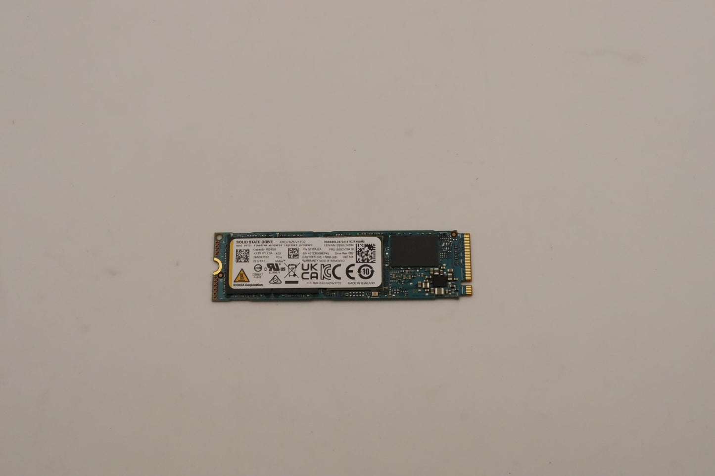 Lenovo (5SS0V26419) SSD, 1TB, M.2, 2280, PCIe 4x4, OPAL, Kioxia