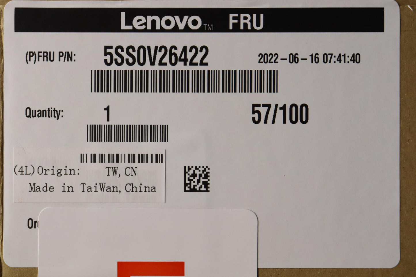 Lenovo (5SS0V26422) SSD 512G, M.2, 2242, PCIE4X4, OPAL, KIOXIA