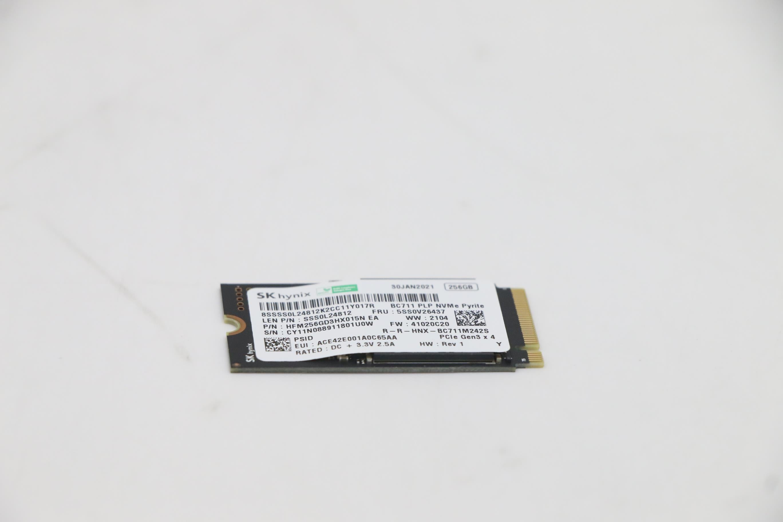 Lenovo SSD 256GB, M.2, 2242, PCIe 3x4, Standard, SK Hynix