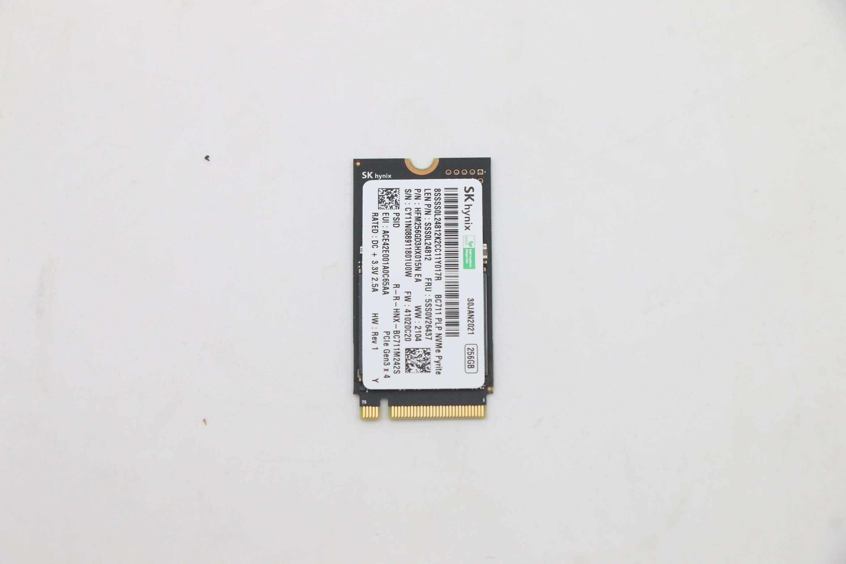 Lenovo SSD 256GB, M.2, 2242, PCIe 3x4, Standard, SK Hynix