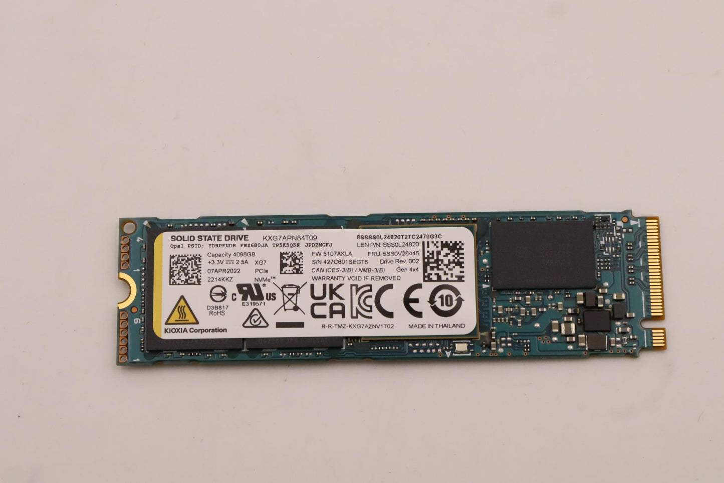 Lenovo 4T,M.2,2280,Pcie4X4,Kix, - 5SS0V26445