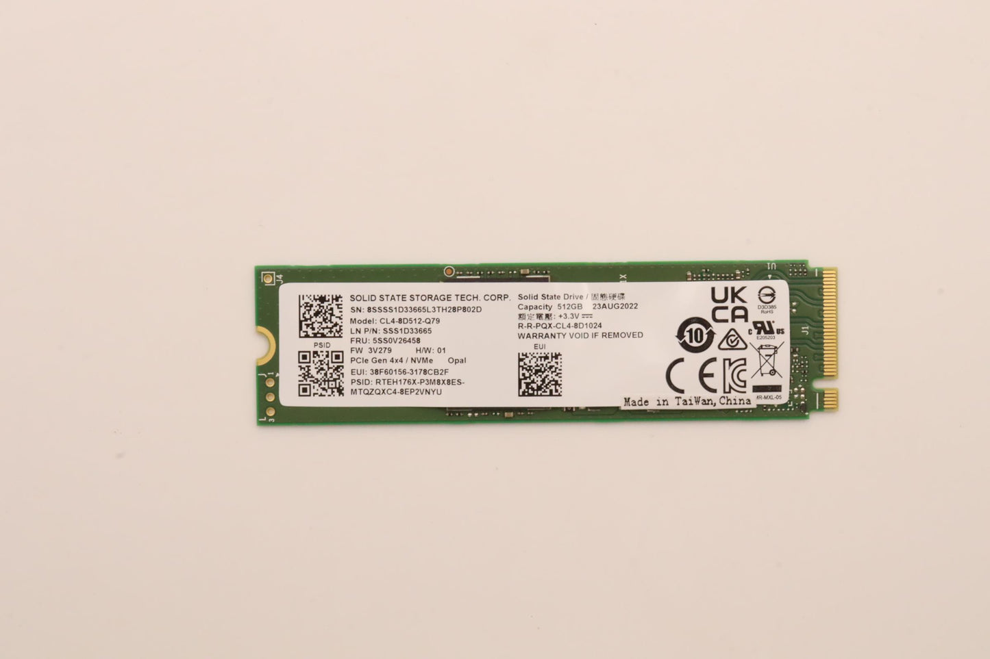Lenovo Ssdasm 512G,M2,2280,Pcie4X4,St - 5SS0V26458
