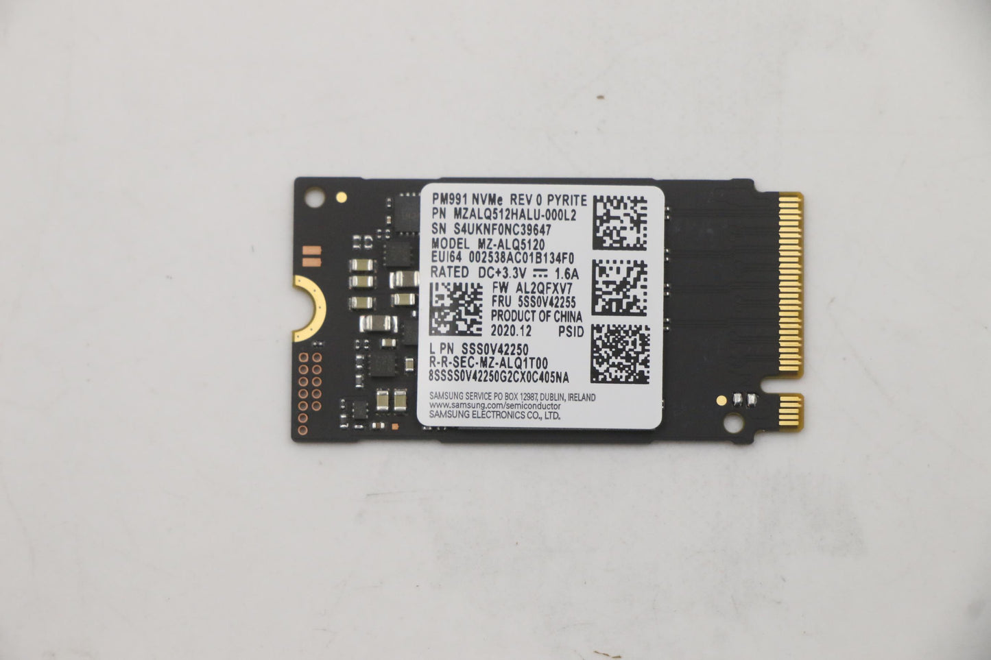 Lenovo (5SS0V42255) 512GB SSD, M.2 2242, PCIe 3x4, Samsung