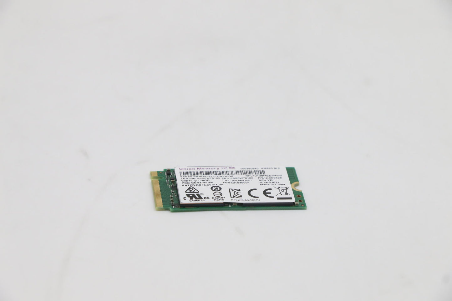 Lenovo 128GB SSD, M.2, 2242, PCIe3x4, Standard, UMIS - 5SS0W76180