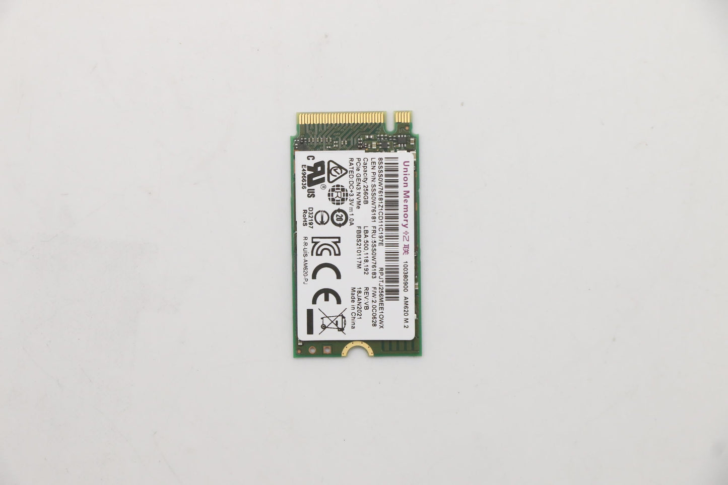 Lenovo Umis Am620 256G Pcie 2242 Ssd - 5SS0W76183