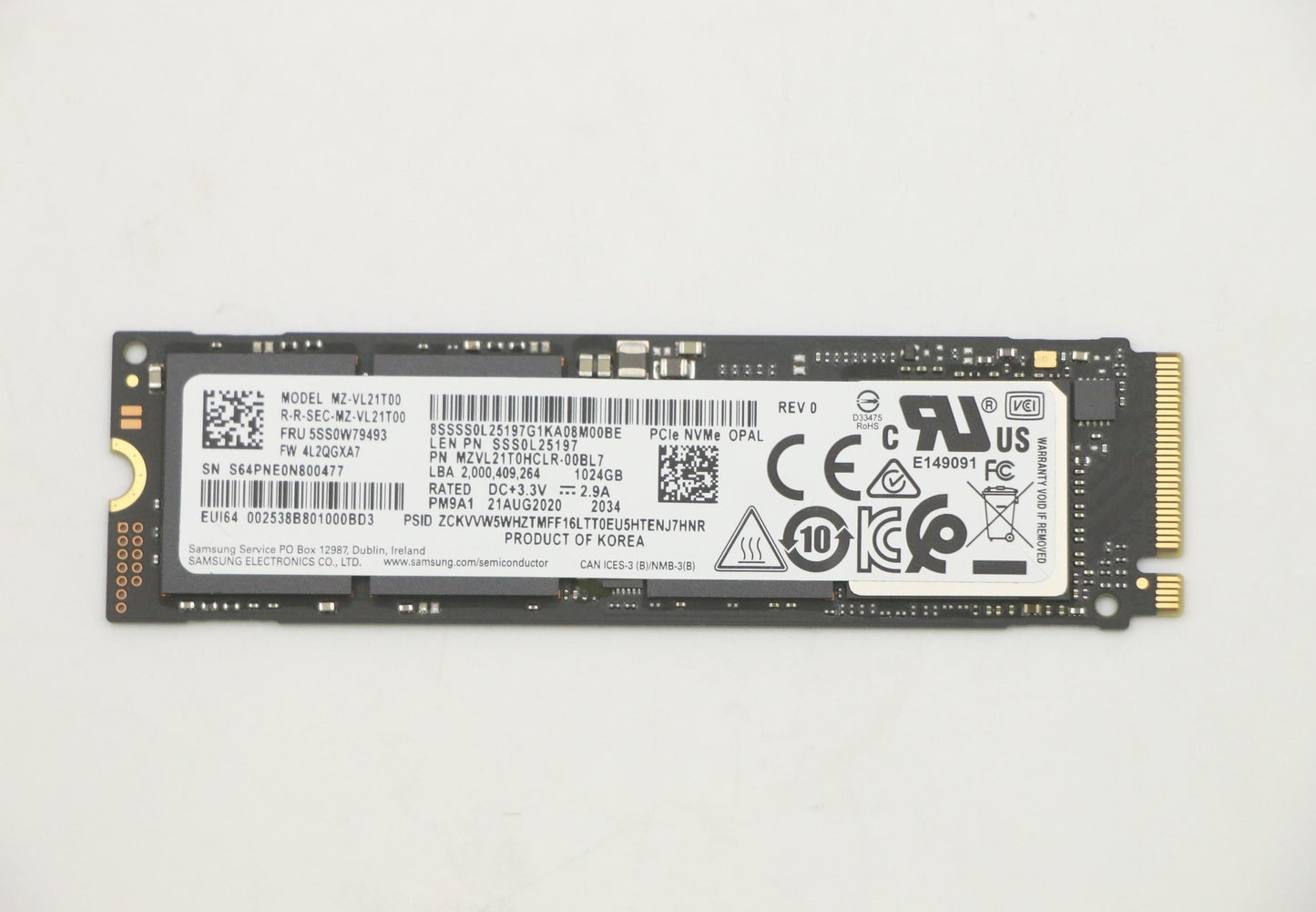 Lenovo (5SS0W79546) SSD 1TB, M.2, 2280, PCIE4X4, OPAL, MICRON