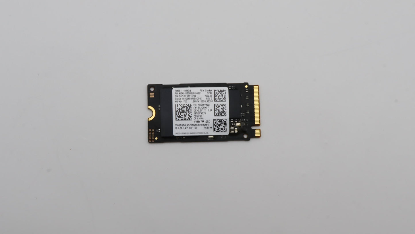 Lenovo SSD, 1TB, M.2, 2242, PCIe 4x4, OPAL, Samsung - 5SS0W79504