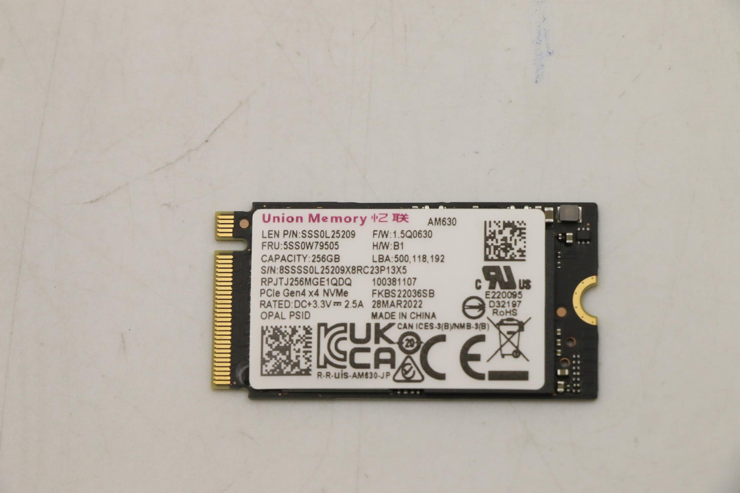 Lenovo Ssd Assembly 256G,M.2,2242,Pci - 5SS0W79505