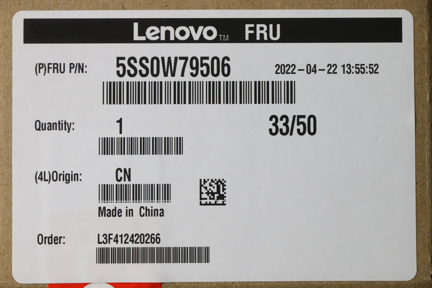 Lenovo (5SS0W79506) SSD 512GB, M.2, 2242, PCIe 4x4, OPAL, UMIS