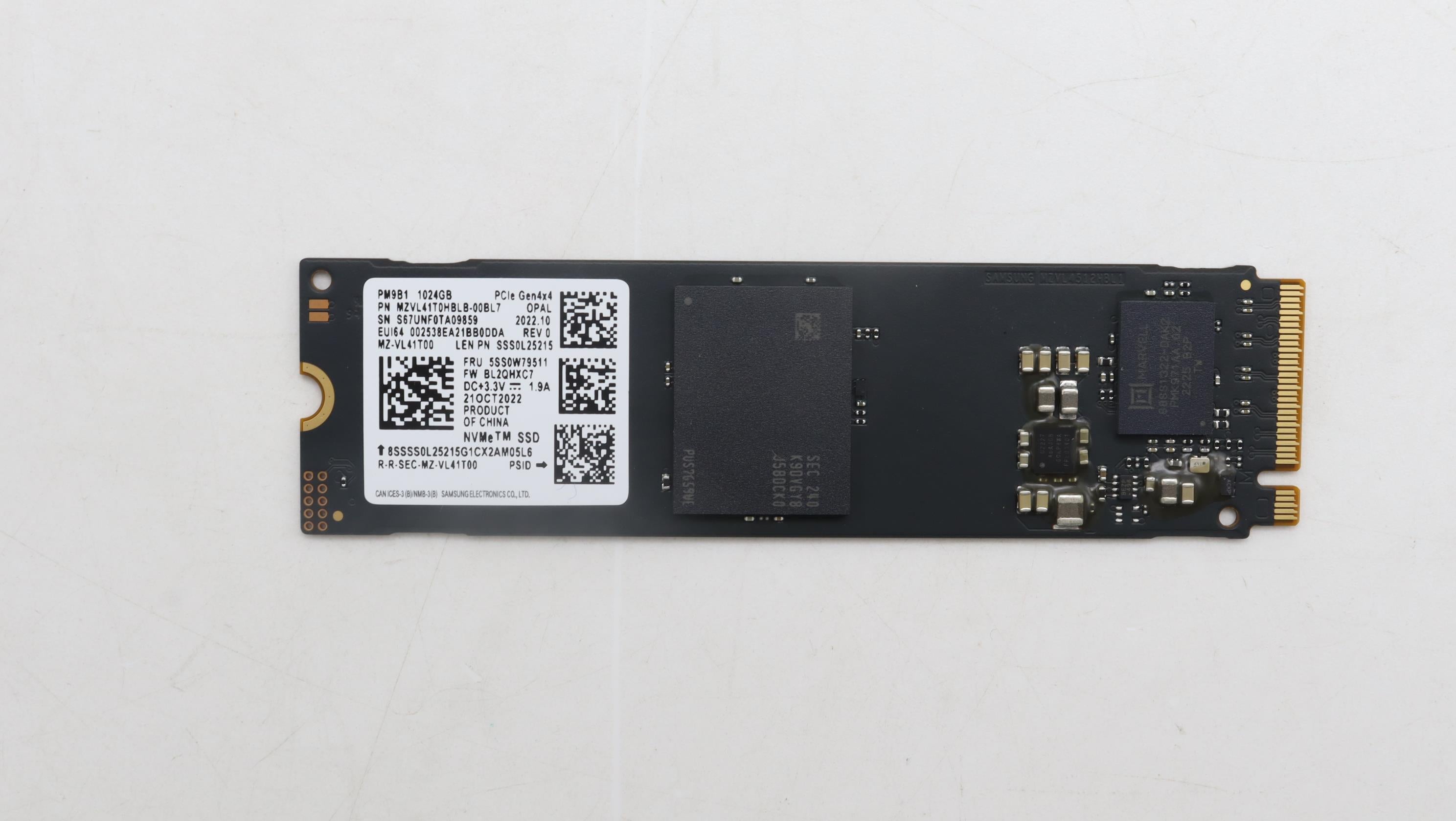 Lenovo - SSD, 1TB, M.2, 2280, PCIe 4x4, OPAL, Samsung - 5SS0W79511