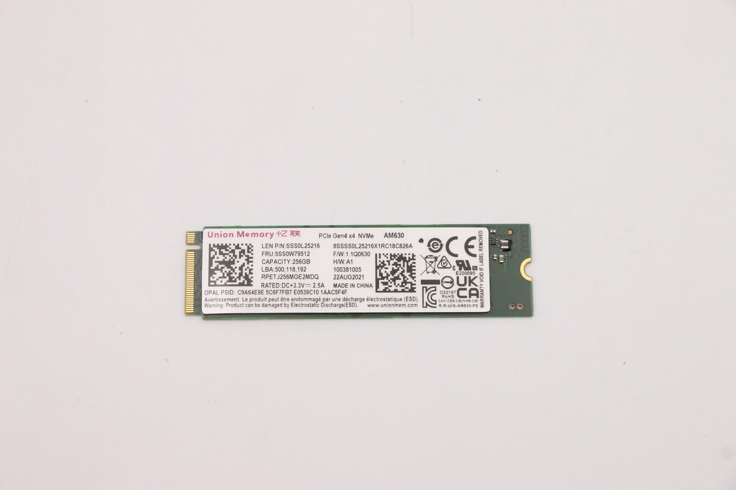 Lenovo Ssd Assembly 256G,M.2,2280,Pci - 5SS0W79512