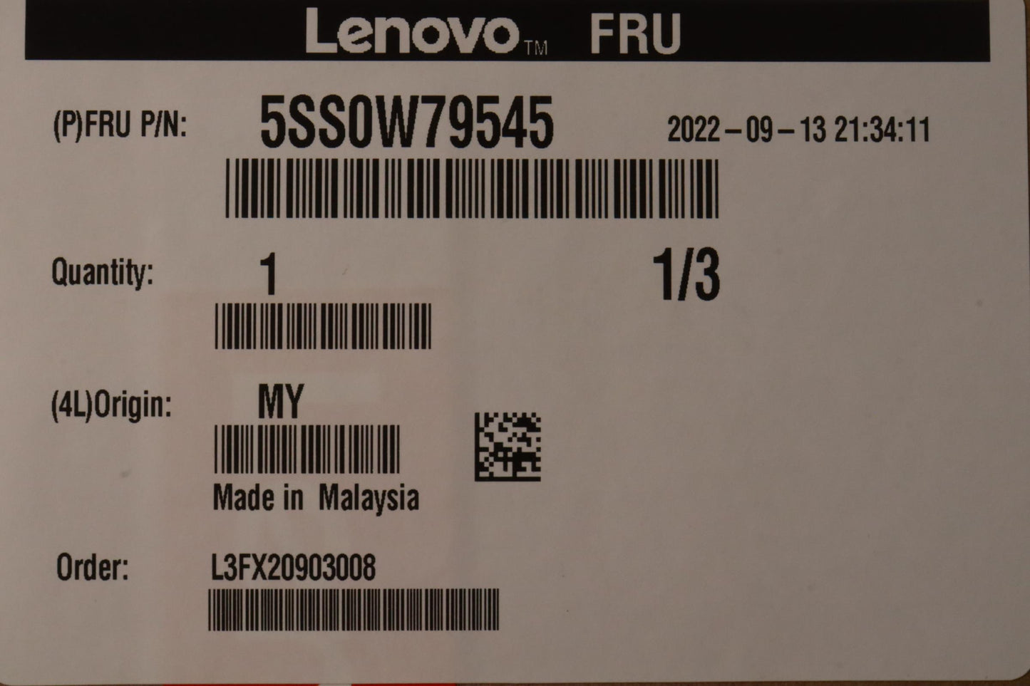 Lenovo (5SS0W79545) 512GB M.2 SSD, PCIe 4x4, OPAL, Micron