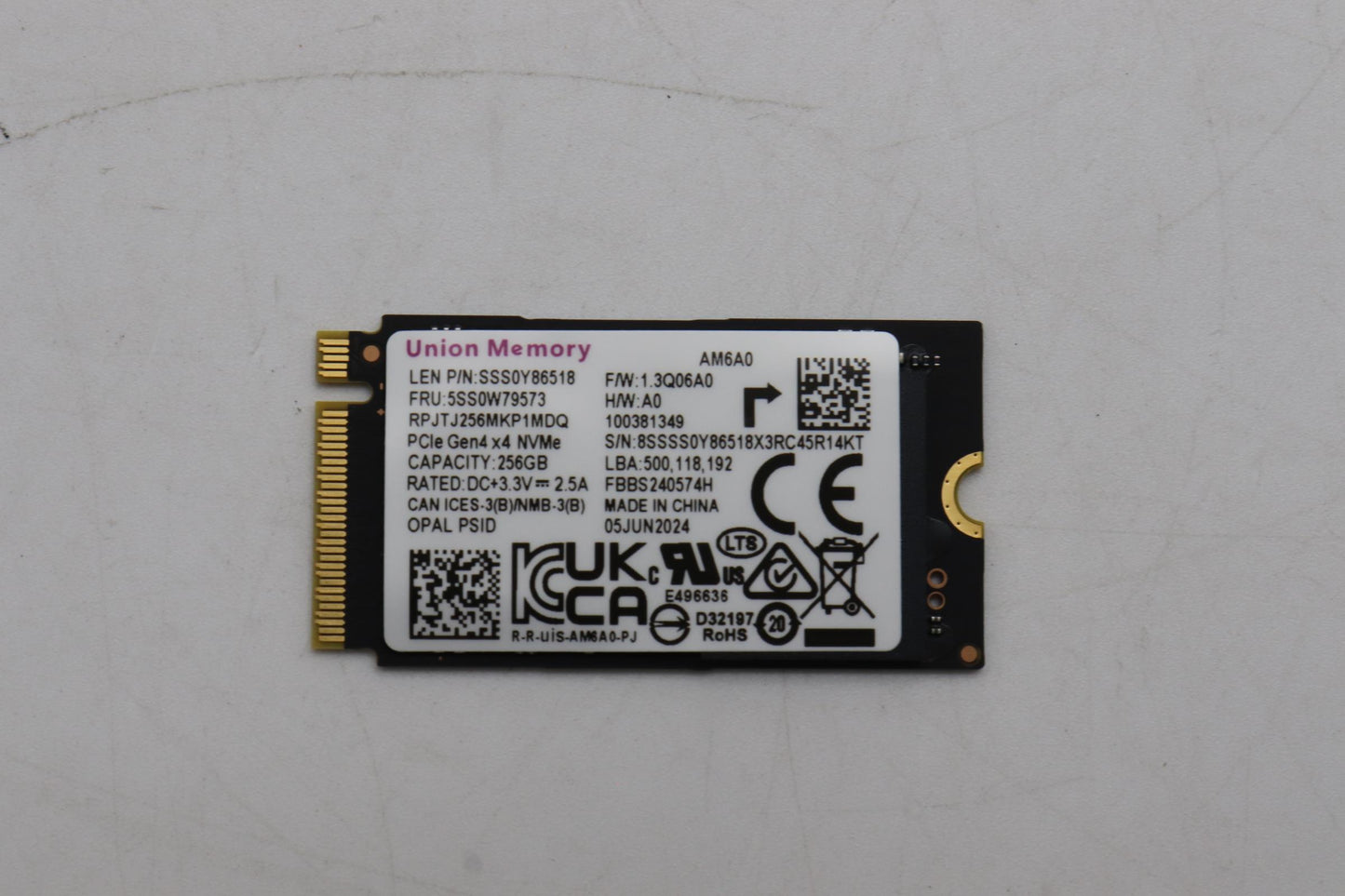Lenovo Ssd_Asm 256G,M.2,2242,Pcie4X4, - 5SS0W79573