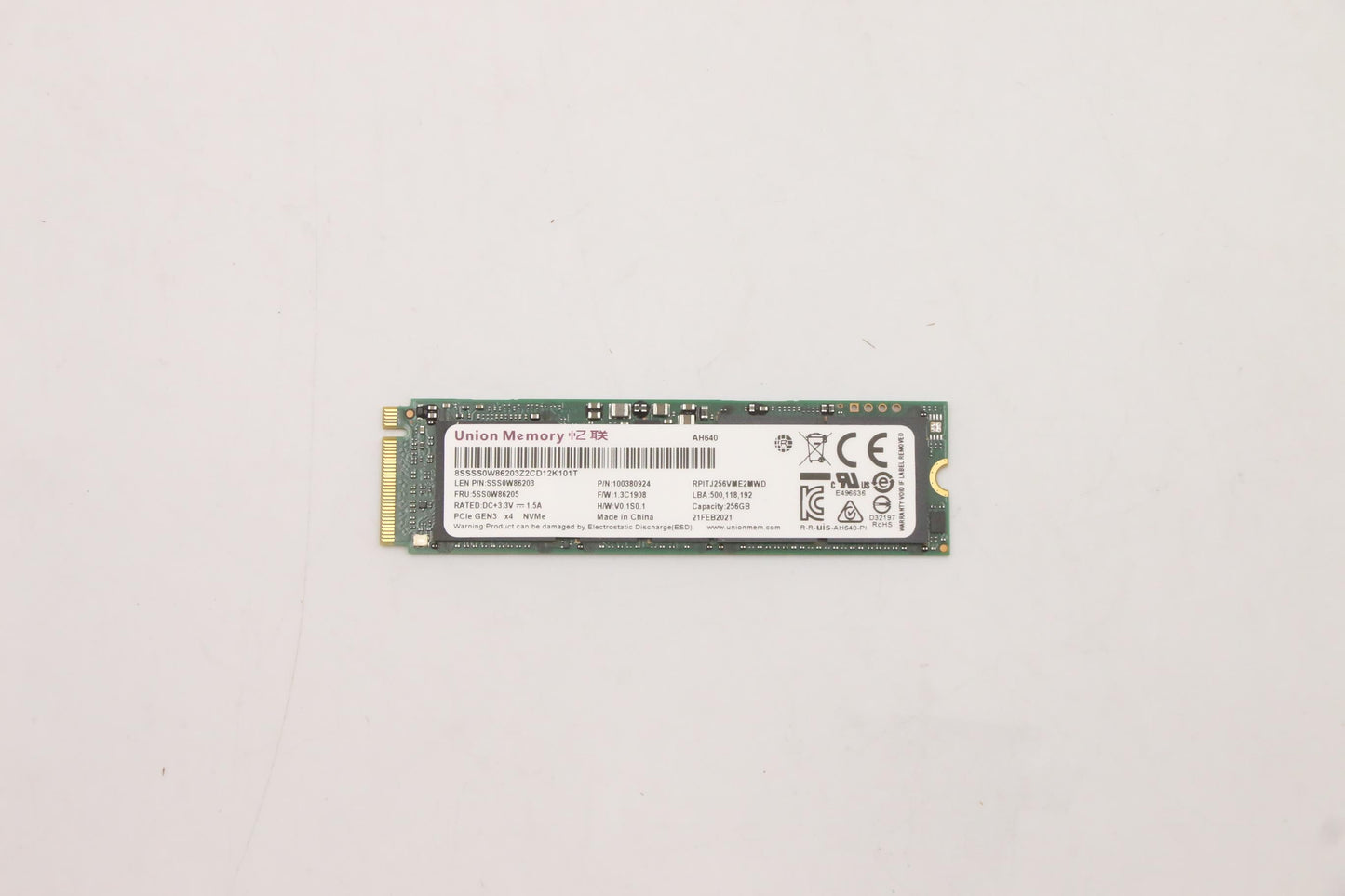 Lenovo Ssd Umis Ah640 256G Pcie 2280 - 5SS0W86205