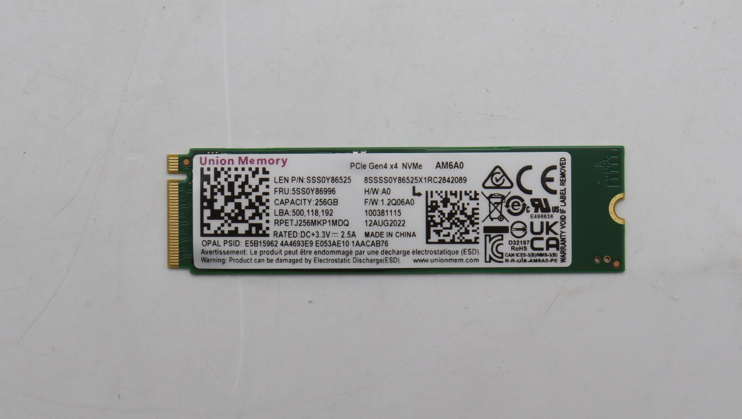 Lenovo Ssd_Asm 256G,M.2,2280,Pcie4X4, - 5SS0Y86996