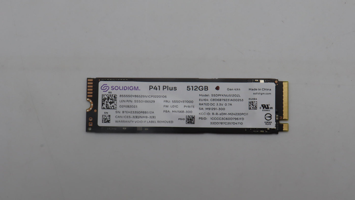 Lenovo Ssd_Asm 512G,M.2,2280,Pcie4X4, - 5SS0Y87000