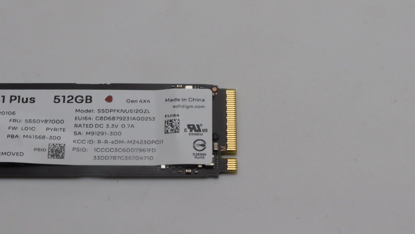 Lenovo Ssd_Asm 512G,M.2,2280,Pcie4X4, - 5SS0Y87000