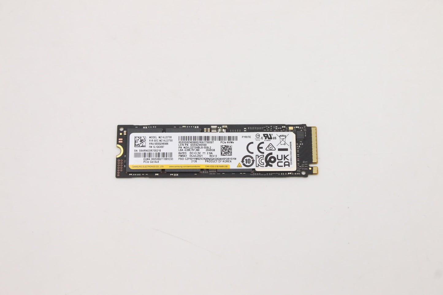 Lenovo (5SS0Z46566) 2TB SSD M.2 2280 PCIe4x4 by Samsung