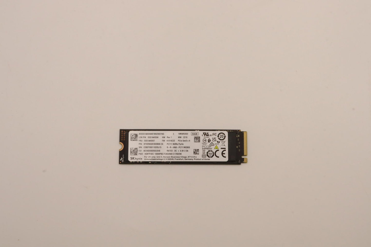 Lenovo Ssd Hny Pc711 256G M.2 Pcie 22 - 5SS1A40307