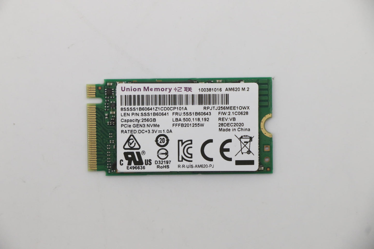 Lenovo Ssd Umis Am620 256G M.2 Pcie 2 - 5SS1B60643