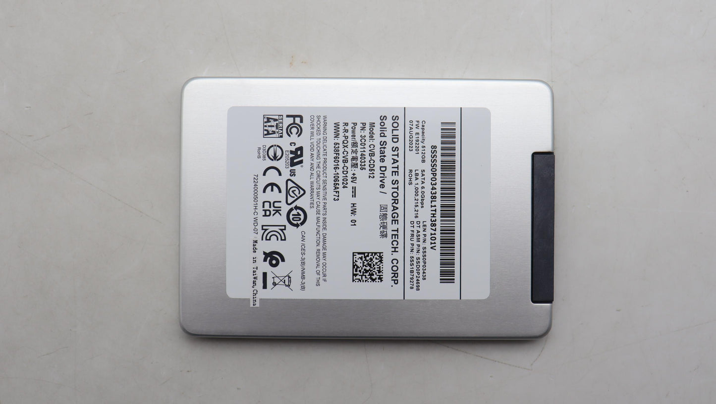 Lenovo Ssd_Asm Lit Cvb 512G 2.5 - 5SS1B79278