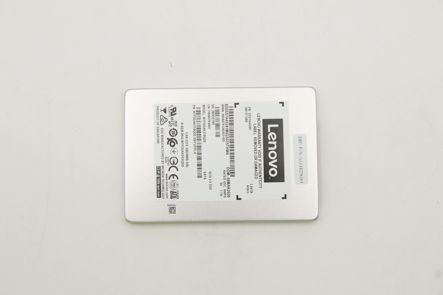 Lenovo Ssd_Asm Mic 5210 3.84T 2.5 Sat - 5SS1B79281