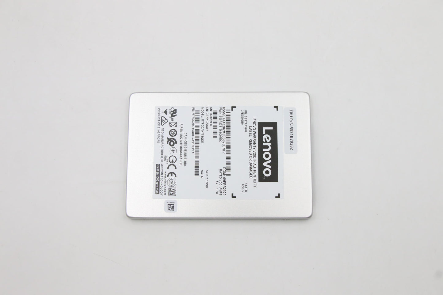 Lenovo Ssd_Asm Mic 5210 7.68T 2.5 Sat - 5SS1B79282