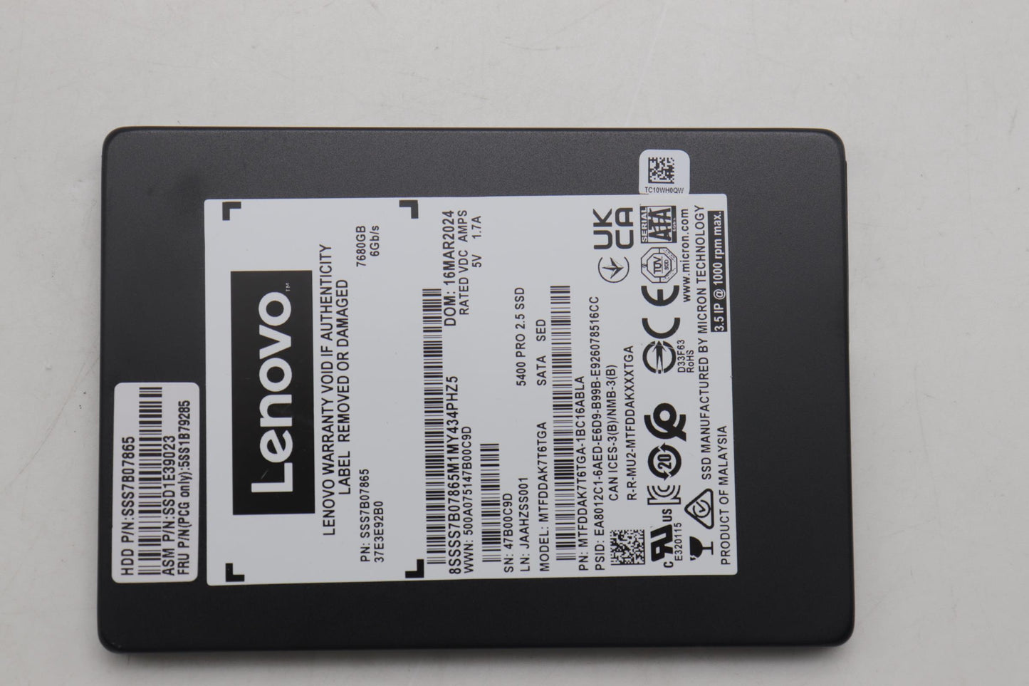 Lenovo Ssd_Asm 7.68T 2.5 Sata Mic - 5SS1B79285
