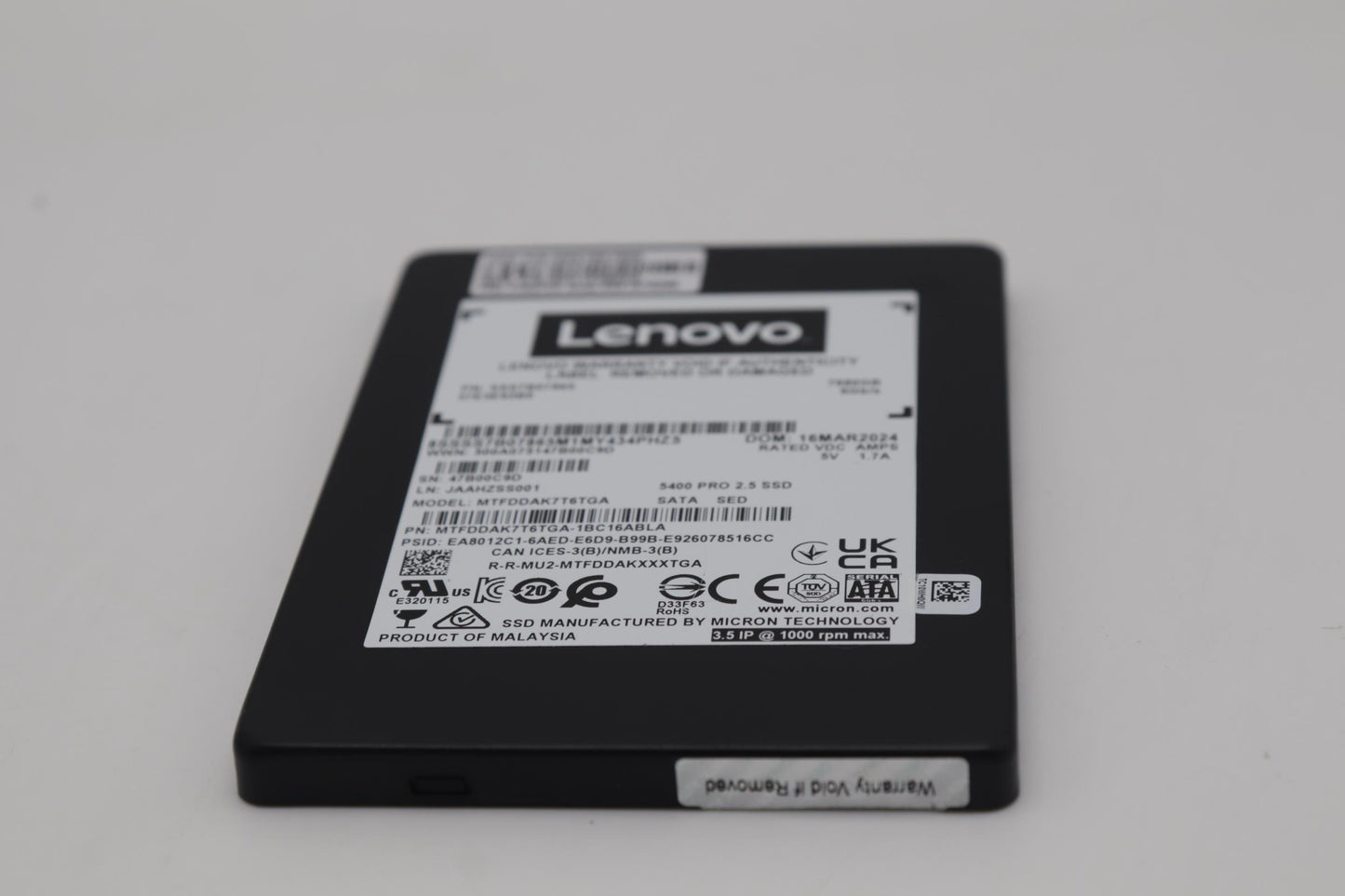 Lenovo Ssd_Asm 7.68T 2.5 Sata Mic - 5SS1B79285