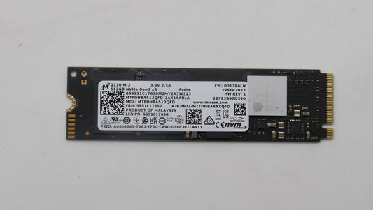 Lenovo SSD 512GB, M.2, 2280, PCIe3X4, MICRON - 5SS1C17652