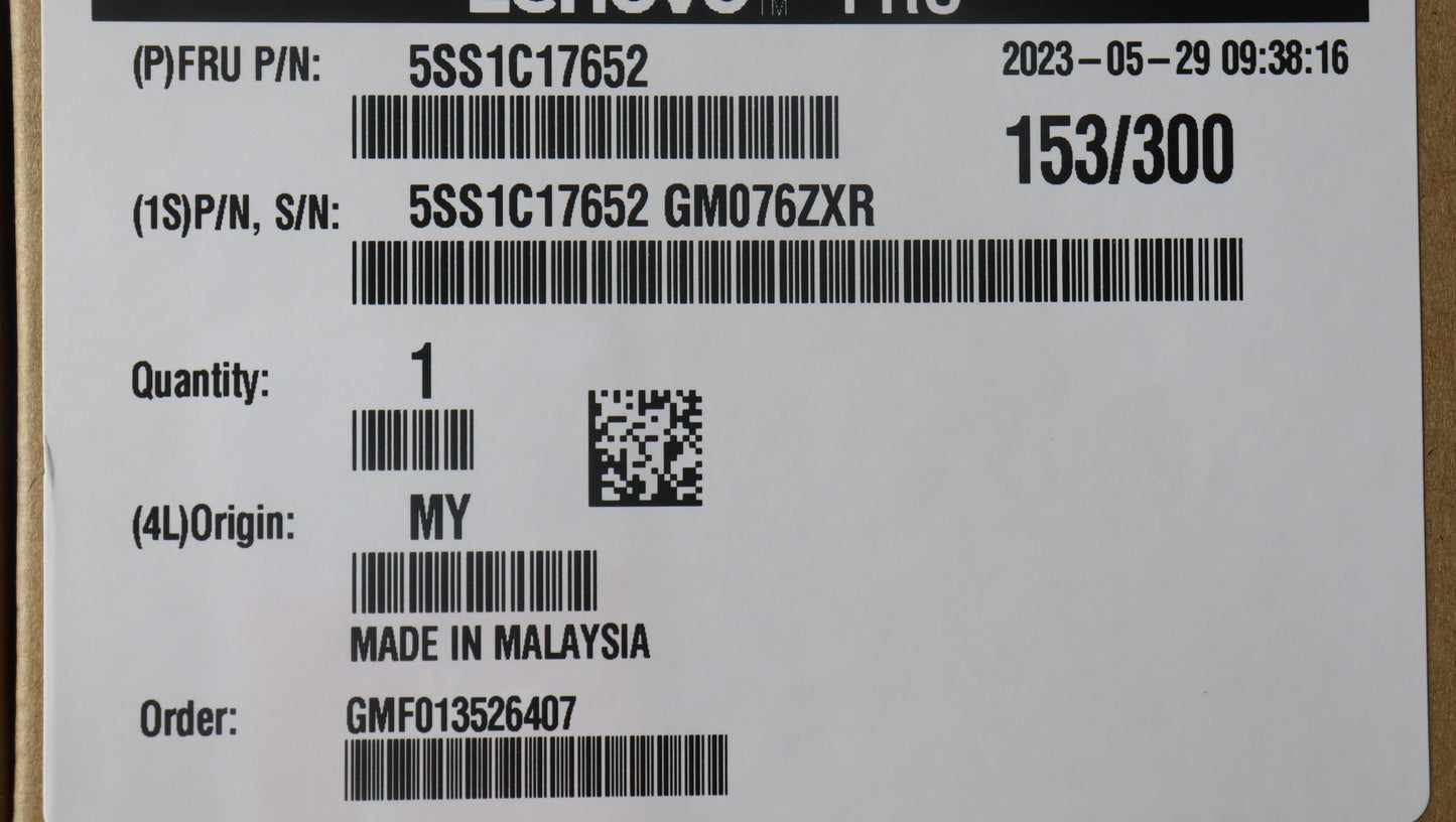 Lenovo SSD 512GB, M.2, 2280, PCIe3X4, MICRON - 5SS1C17652