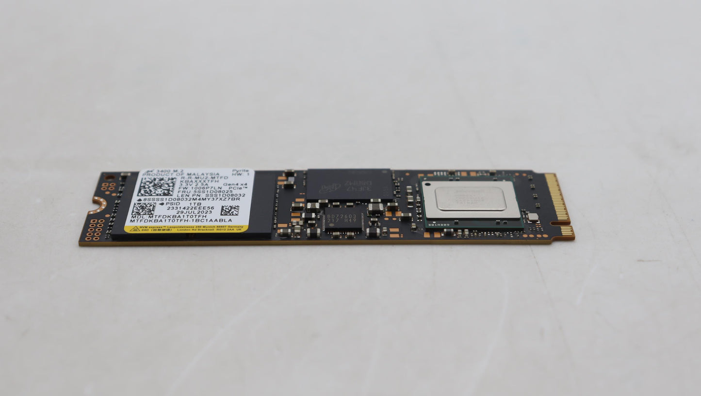Lenovo 1TB SSD, M.2 2280, PCIe Gen4 x4, Standard, MICRON - 5SS1D08025