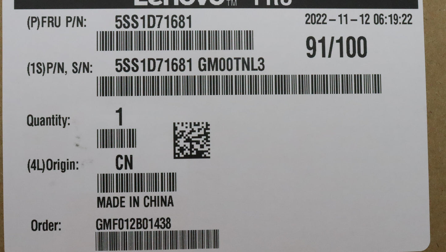 Lenovo SSD, 512GB, M.2 2242, PCIe 4x4, OPAL, Micron - 5SS1D71681