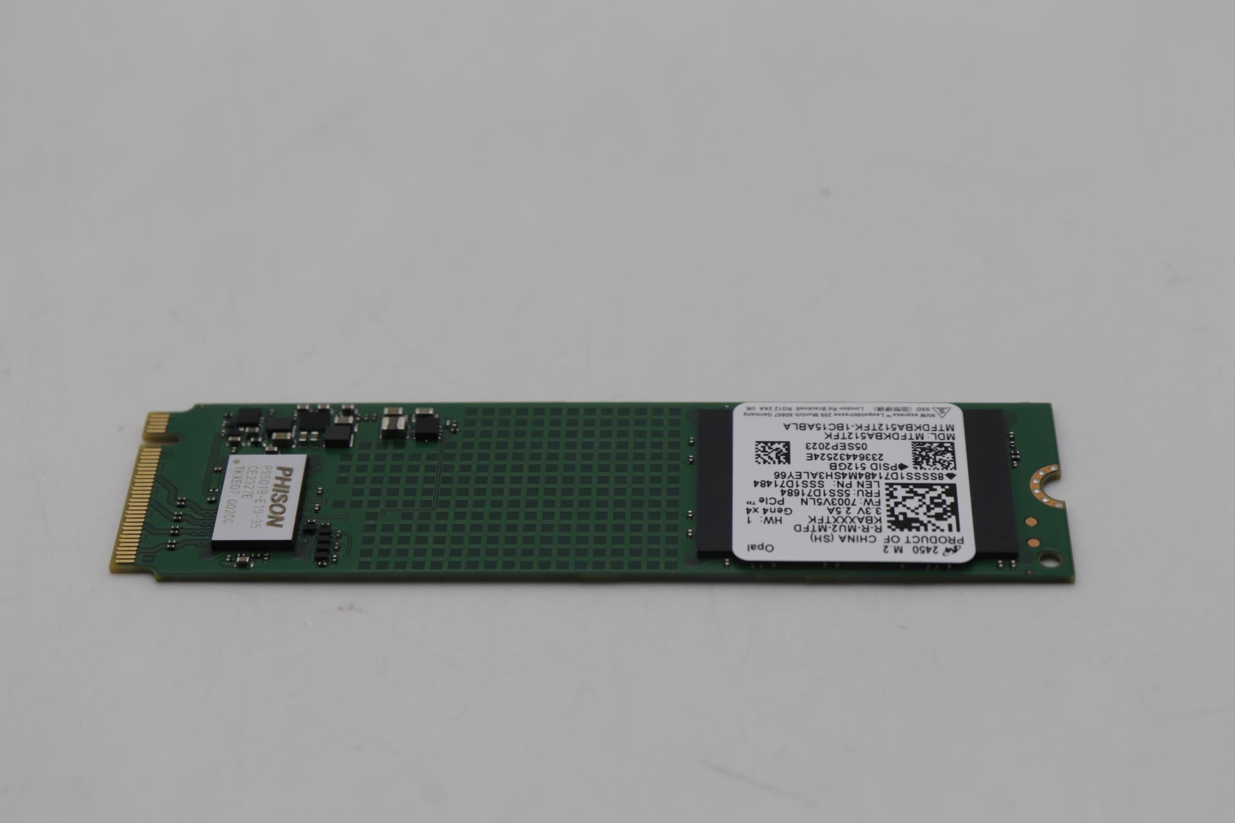 Lenovo SSD, 512GB, M.2 2280, PCIe 4x4, OPAL, Micron - 5SS1D71684