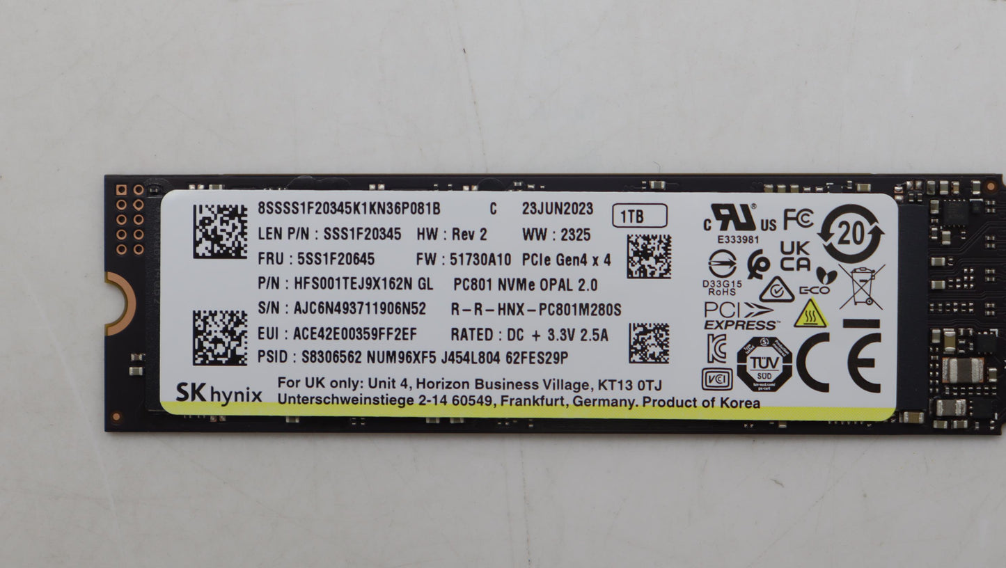 Lenovo Lenovo Ssd M.2 Pcie Nvme - 5SS1F20645