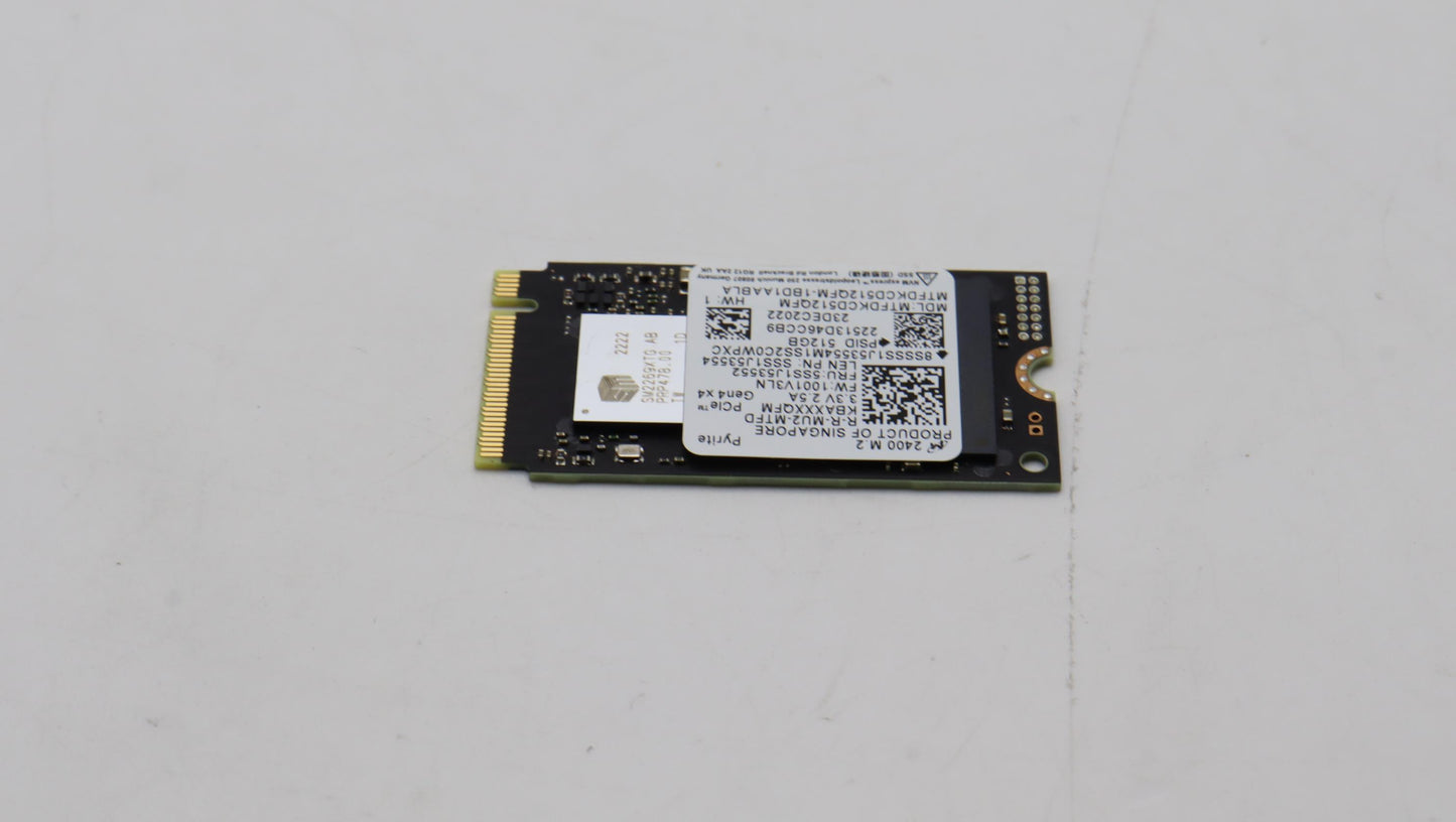 Lenovo Ssd Mic 2400 512G 2242 Pcie G4 - 5SS1J53552