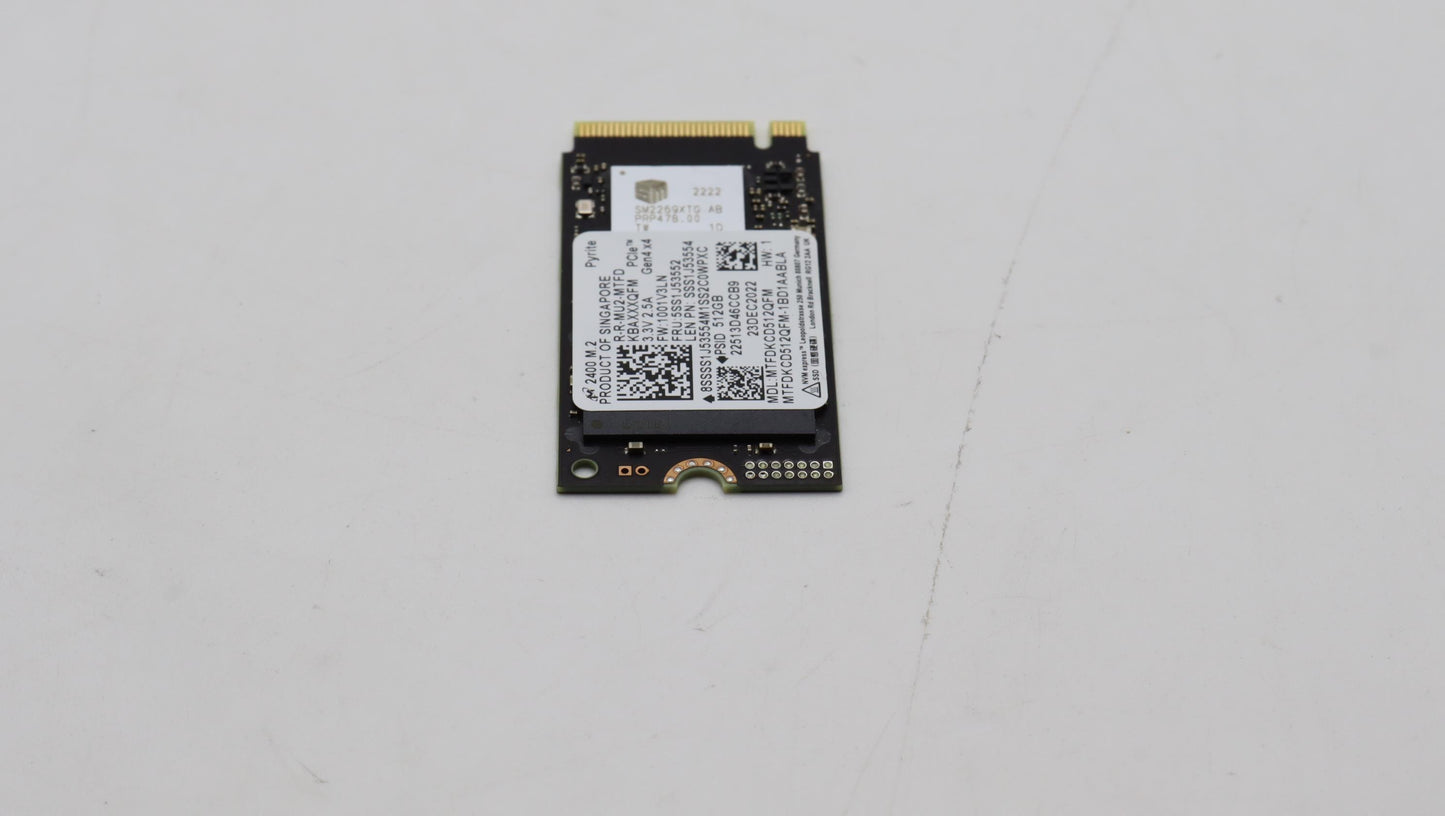 Lenovo Ssd Mic 2400 512G 2242 Pcie G4 - 5SS1J53552