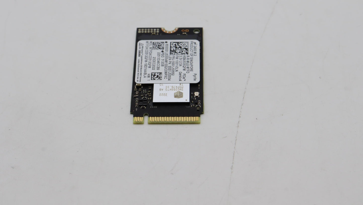 Lenovo Ssd Mic 2400 512G 2242 Pcie G4 - 5SS1J53552