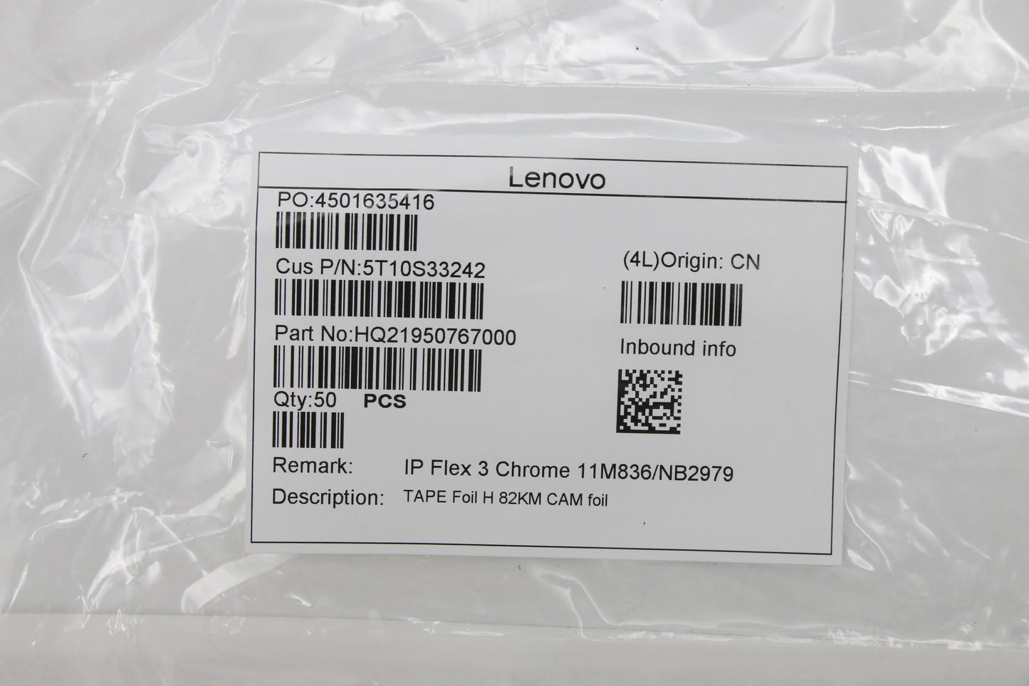 Lenovo Tape Foil H 82Km Cam Foil - 5T10S33242