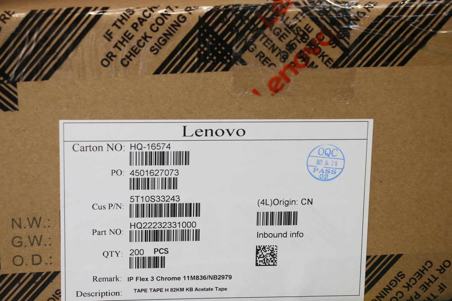 Lenovo Tape Tape H 82Km Kb Acetate Ta - 5T10S33243