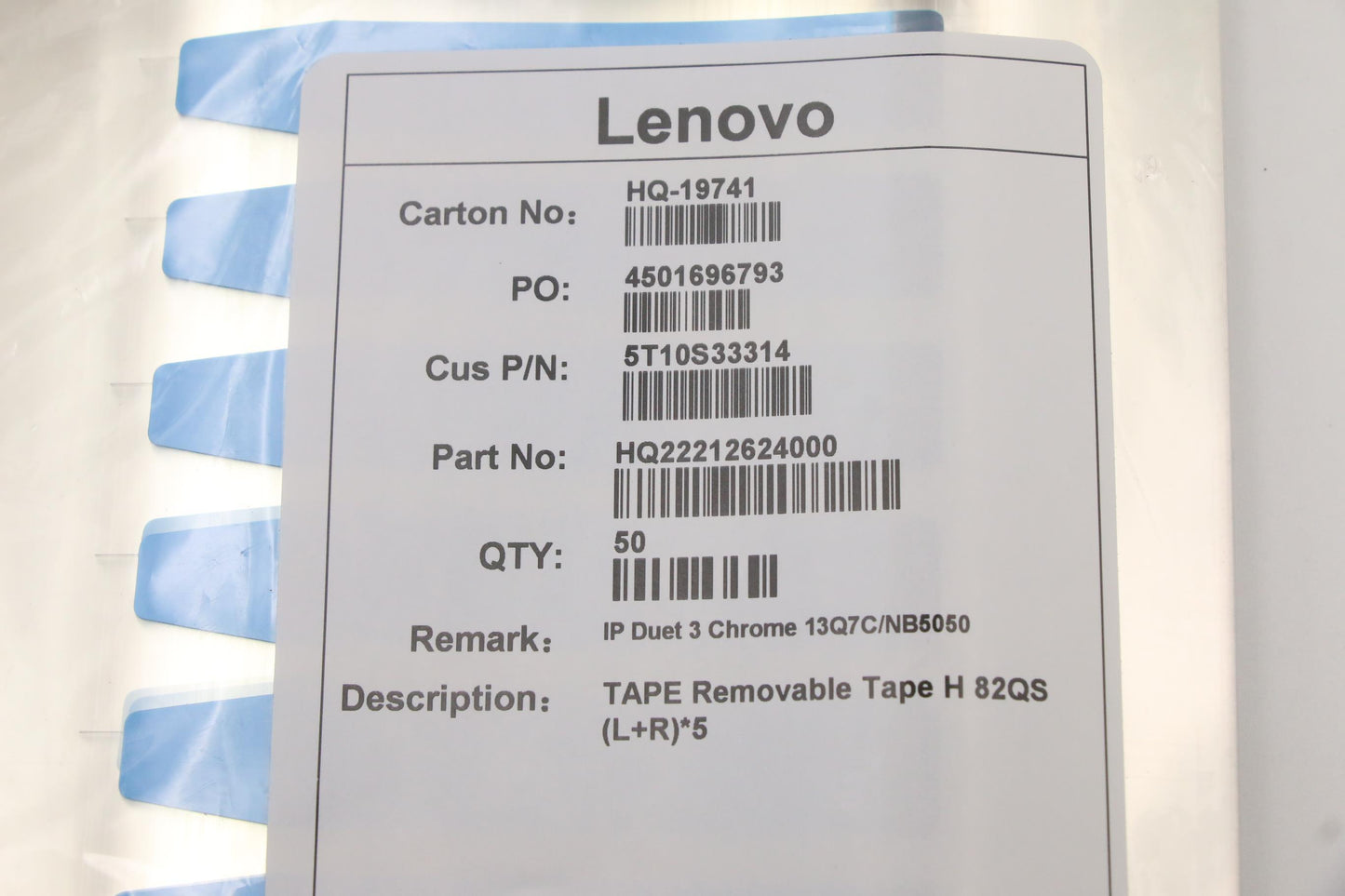 Lenovo Tape Removable Tape H 82Qs (L+ - 5T10S33314