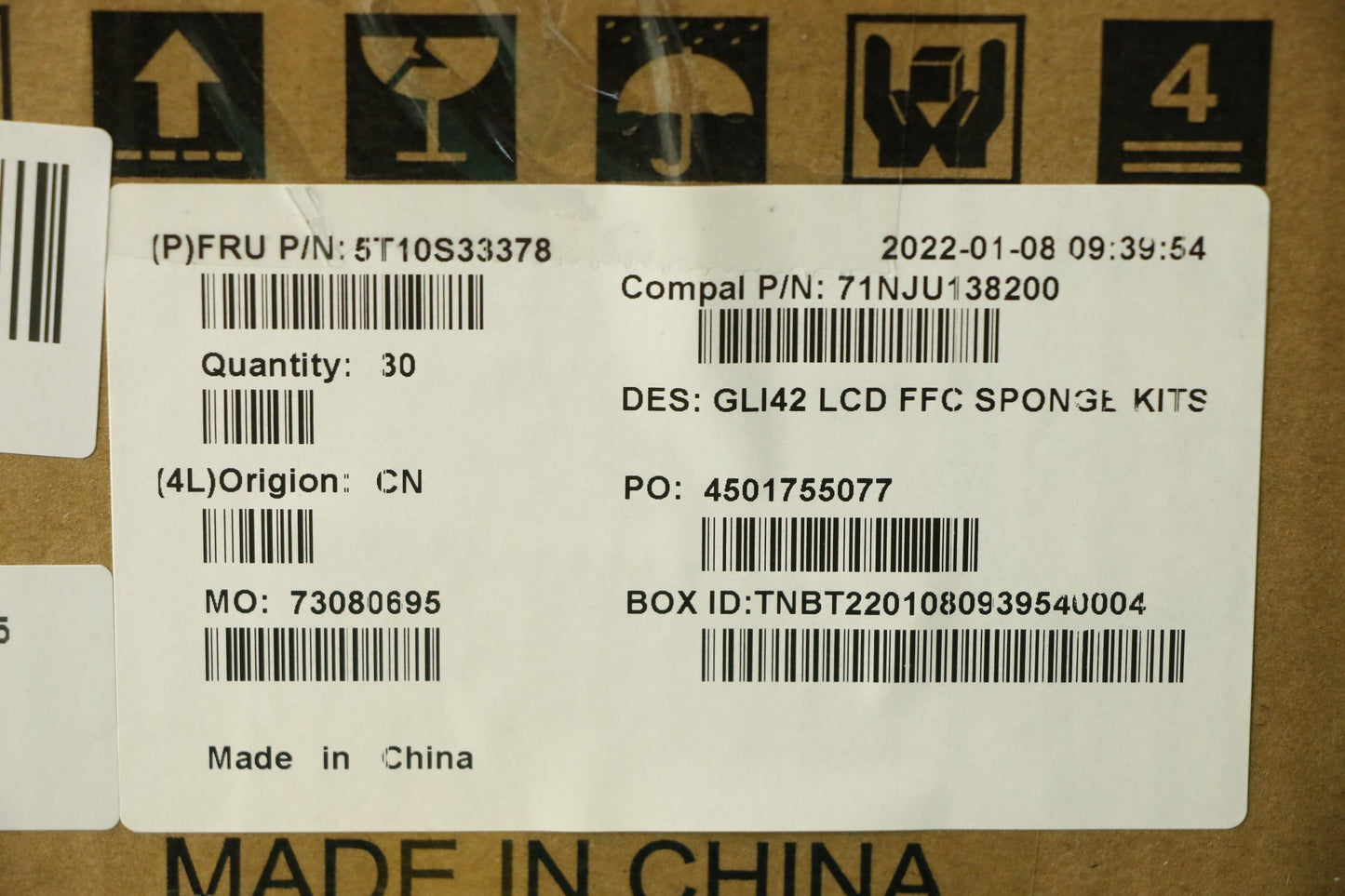 Lenovo Tape Sponge C 82L3 Lcd Ffc 10P - 5T10S33378