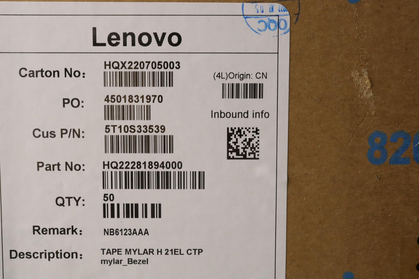 Lenovo Tape Mylar H 21El Ctp Mylarbez - 5T10S33539