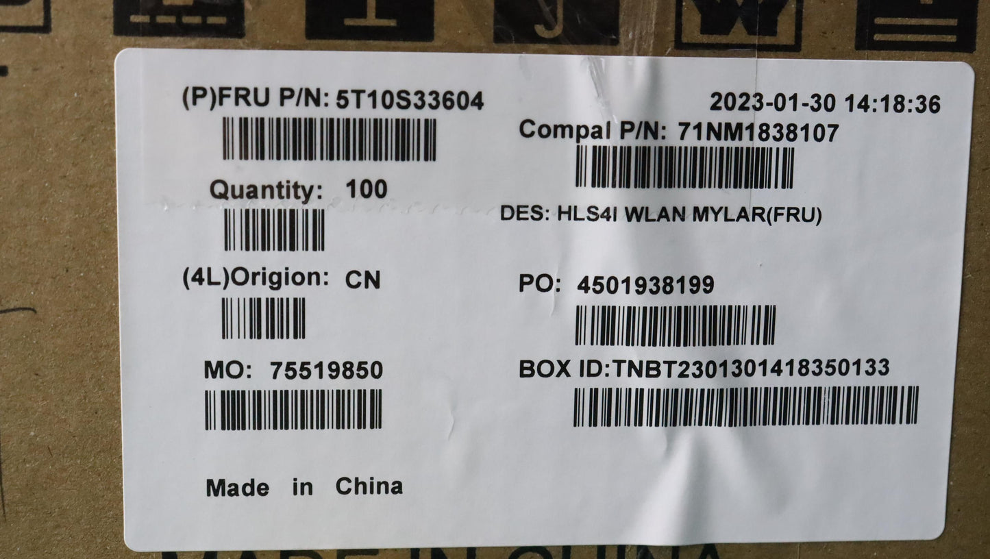 Lenovo Tape Wlan Mylar C 82Xf - 5T10S33604