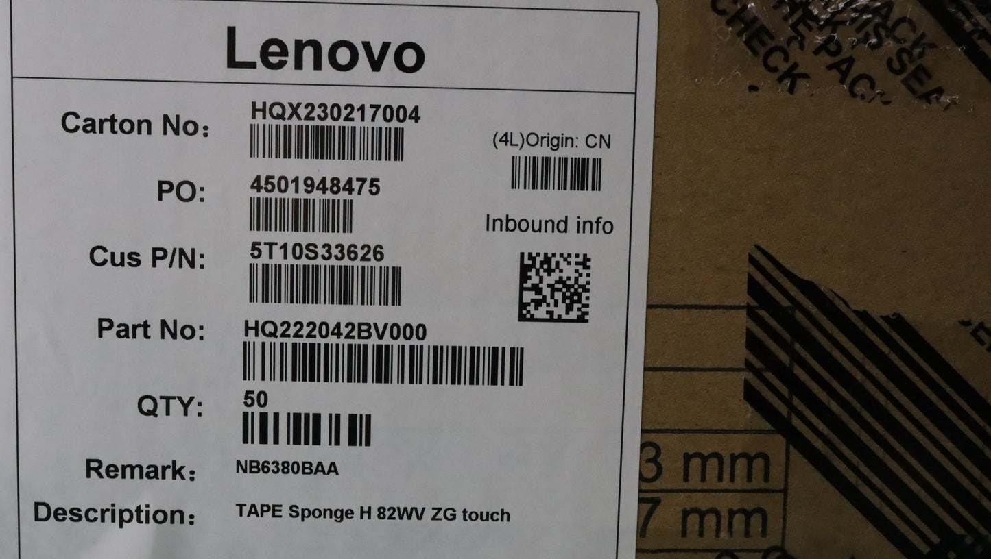 Lenovo Tape Sponge H 82Wv Zg Touch - 5T10S33626