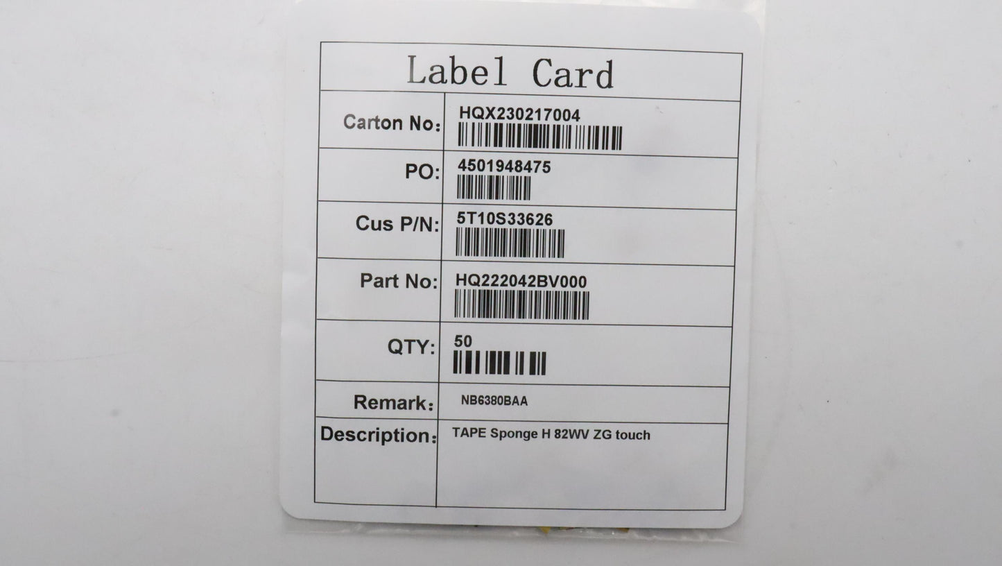 Lenovo Tape Sponge H 82Wv Zg Touch - 5T10S33626