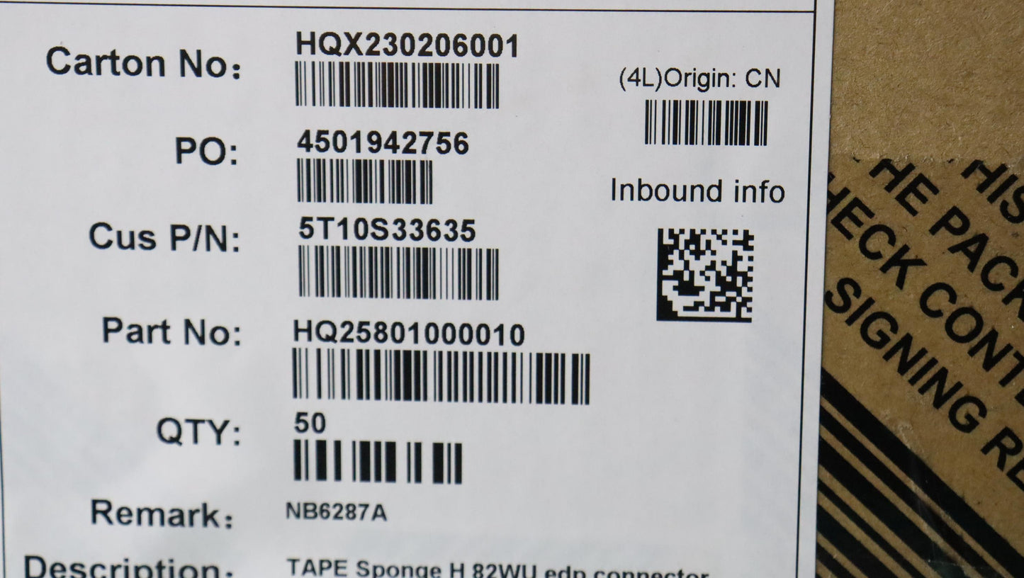 Lenovo Tape Sponge H 82Wu Edp Connect - 5T10S33635