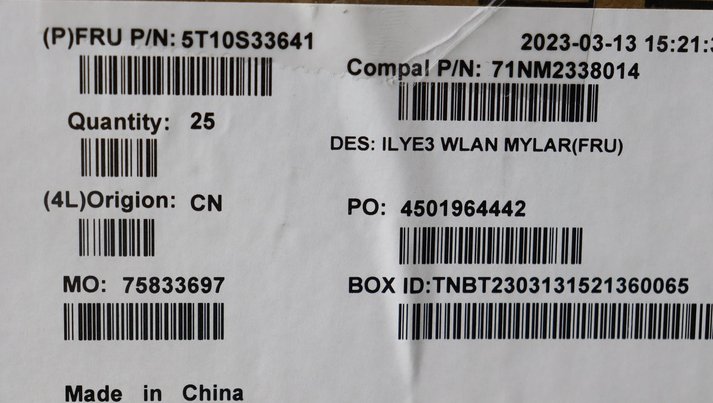 Lenovo Tape Wlan Mylar C 82Ya - 5T10S33641