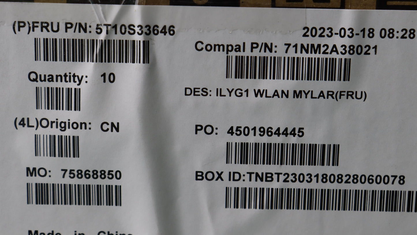 Lenovo Tape Wlan Mylar C 82Y3 - 5T10S33646