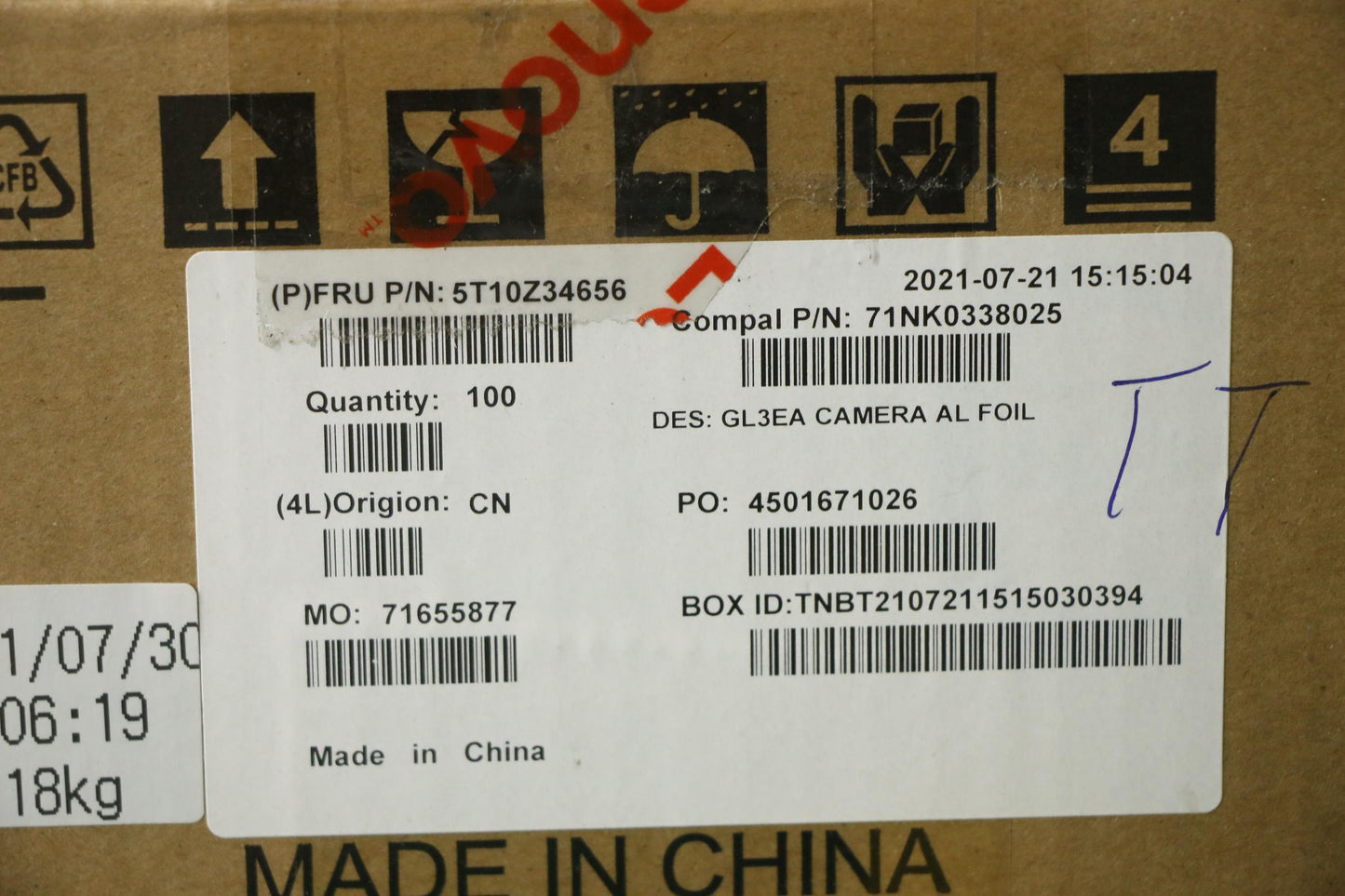 Lenovo Tape Fru Foil_Al For Camera - 5T10Z34656